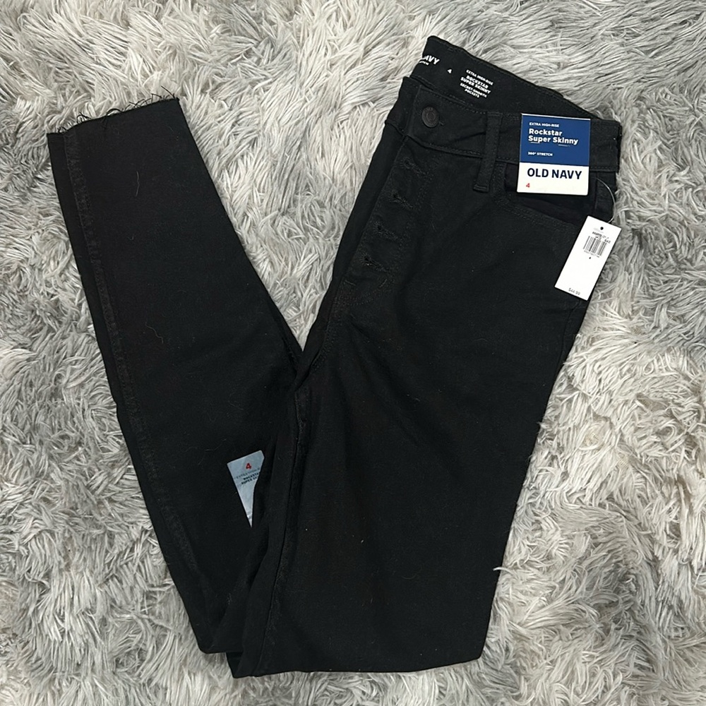Old Navy Extra High Rise Rockstar Super Skinny Jeans Size 4